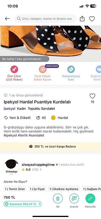 40 Beden turuncu Renk İpekyol Terlik