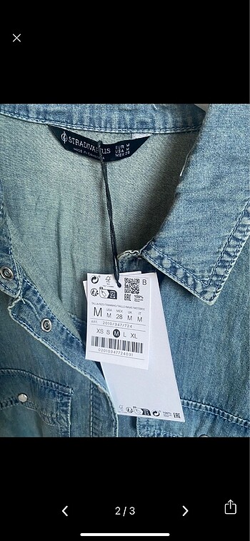 m Beden Stradivarius jean gömlek
