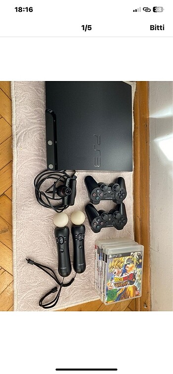 Play Station 3 PS3 Konsol, Kolları, Kamera, Oyunlar Fifa Dragonb