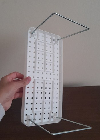  Beden Renk Beyaz Metal Ayaklı Dolap Düzenleyici Raf