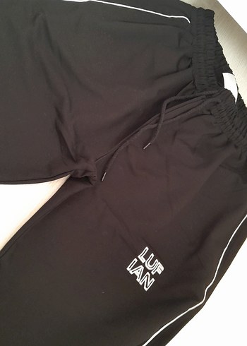 Siyah Bağcıklı Erkek Pijama Altı XL beden - Görsel 6