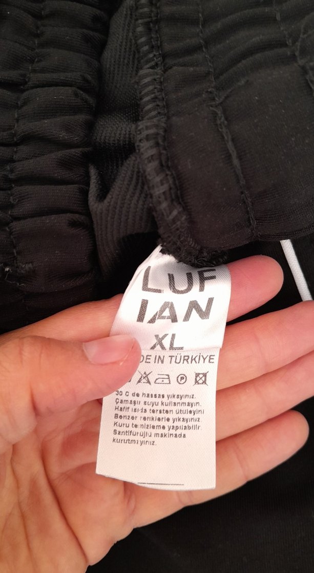 Siyah Bağcıklı Erkek Pijama Altı XL beden - Görsel 2