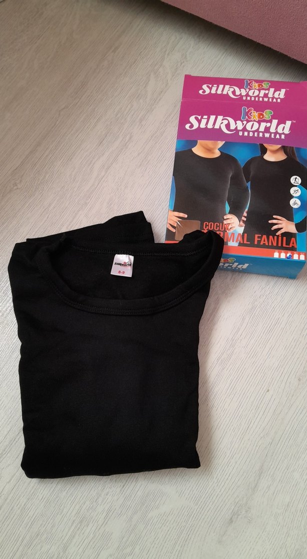 Silkworld Siyah Çocuk Termal Fanila - Görsel 4
