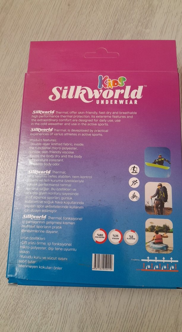 Silkworld Siyah Çocuk Termal Fanila - Görsel 3