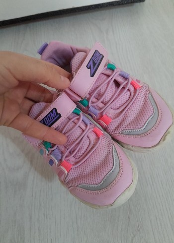 Kız Çocuk Pembe Velcro Bağcıklı Spor Ayakkabı - Görsel 3