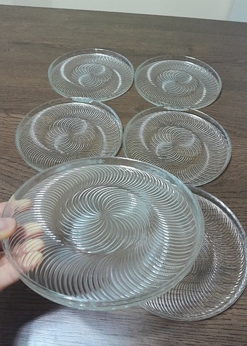 Beden beyaz Renk Bohem Tarzı Şeffaf Cam Tabak Seti