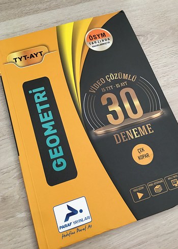 Paraf Yayınları TYT-AYT Geometri 30 Deneme Kitabı