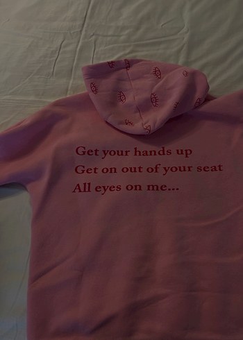 Pembe Kapüşonlu Rahat Kadın Sweatshirt - Görsel 5