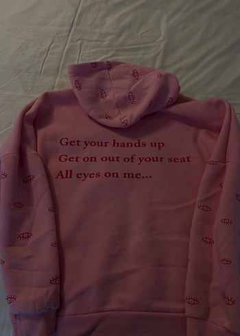 Pembe Kapüşonlu Rahat Kadın Sweatshirt - Görsel 4