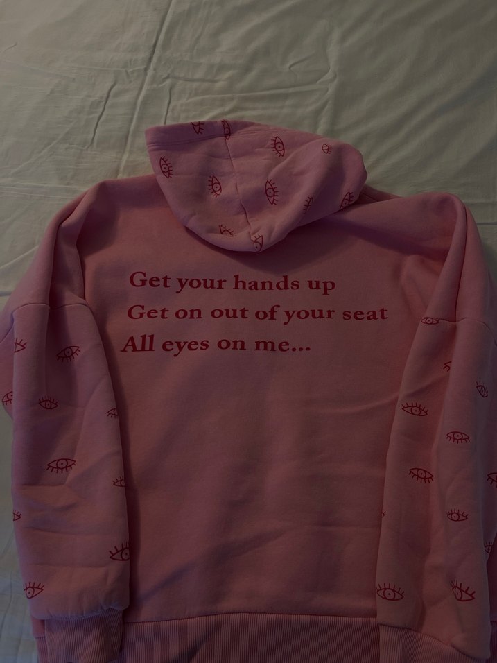 Pembe Kapüşonlu Rahat Kadın Sweatshirt - Görsel 4