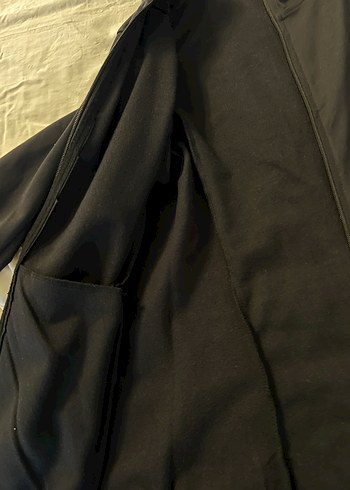 Kadın Siyah Yüksek Yakalı Kapüşonlu Ceket - Görsel 2