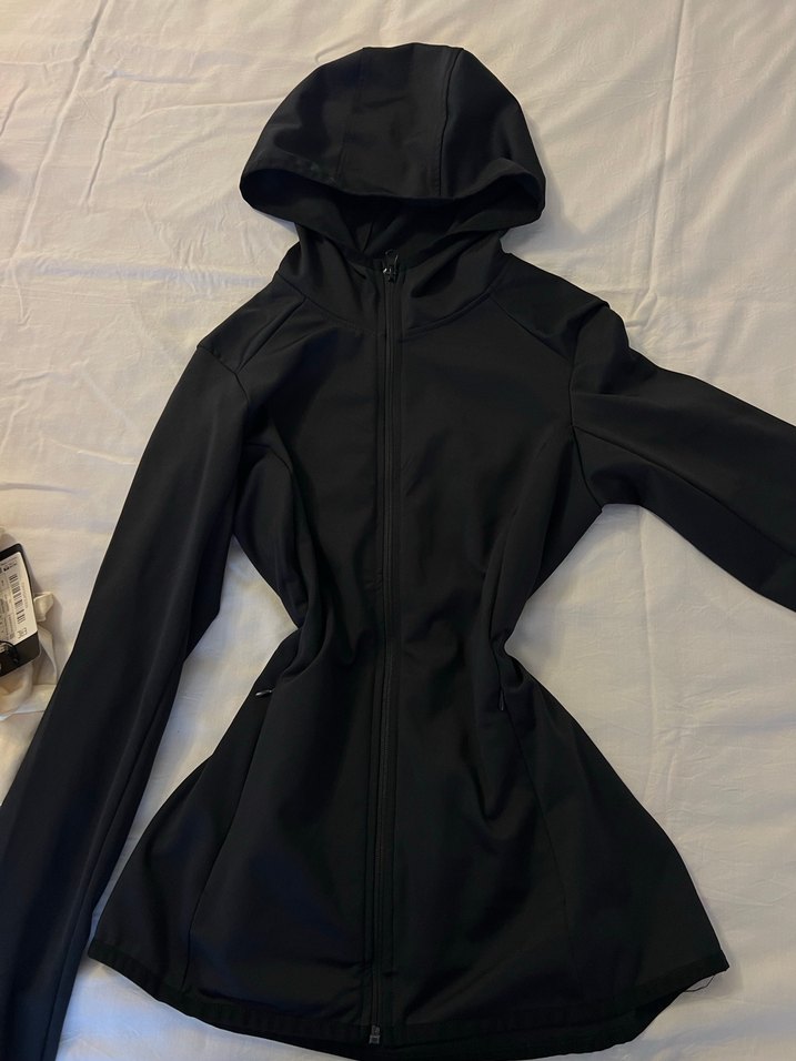 Kadın Siyah Yüksek Yakalı Kapüşonlu Ceket - Görsel 3