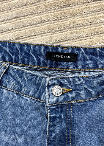 Gri Renkli Salaş Kadın Kot Pantolon - Görsel 2