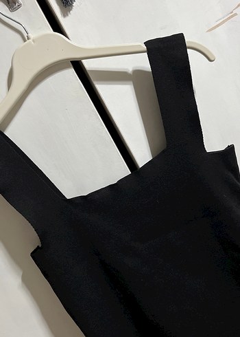 Siyah Kadın Midi Askılı Basic Atlet - Görsel 2