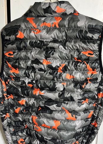 Düğmeli Kısa Kamuflaj Erkek Yelek - Görsel 4