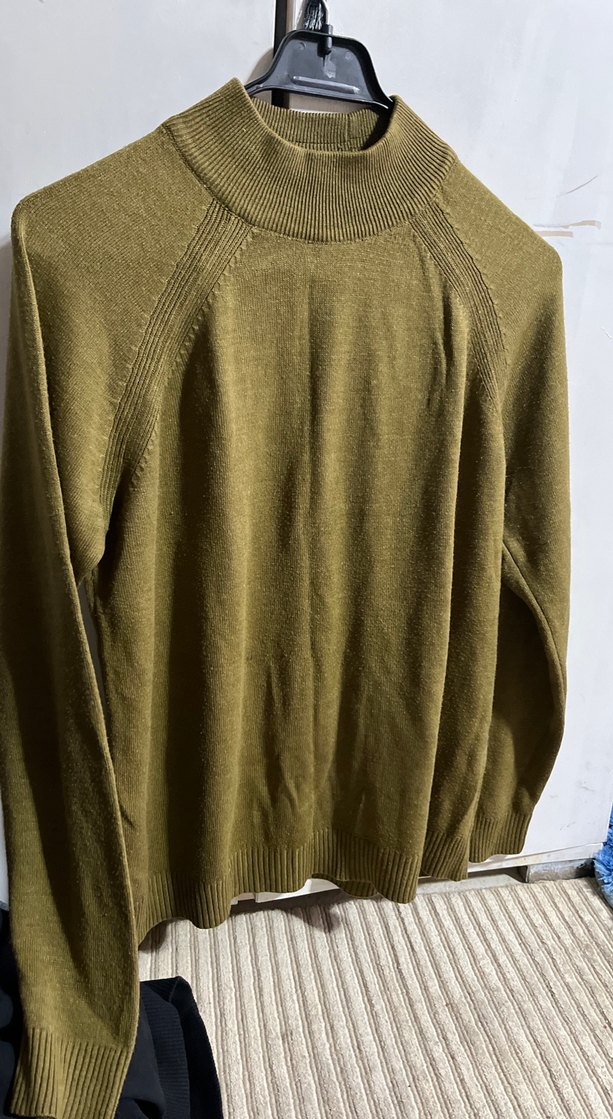 Kadın Haki Renk Basic Triko Kazak - Görsel 3