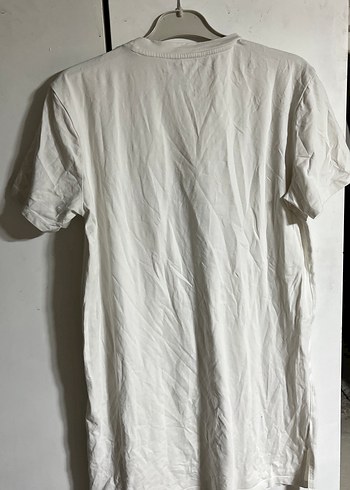 Baskılı Kadın Beyaz Pamuklu Tişört - Görsel 4