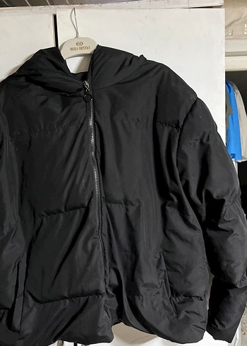 Siyah Fermuarlı Kadın Kışlık Ceket - Görsel 2