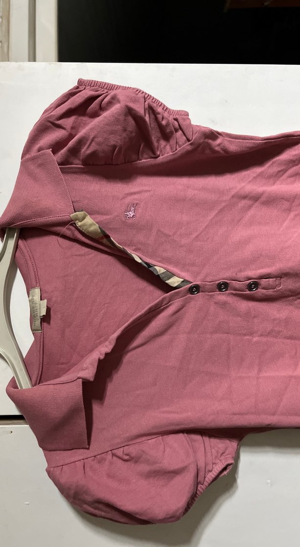 Düğmeli Kısa Kollu Pembe Kadın Tişört - Görsel 2