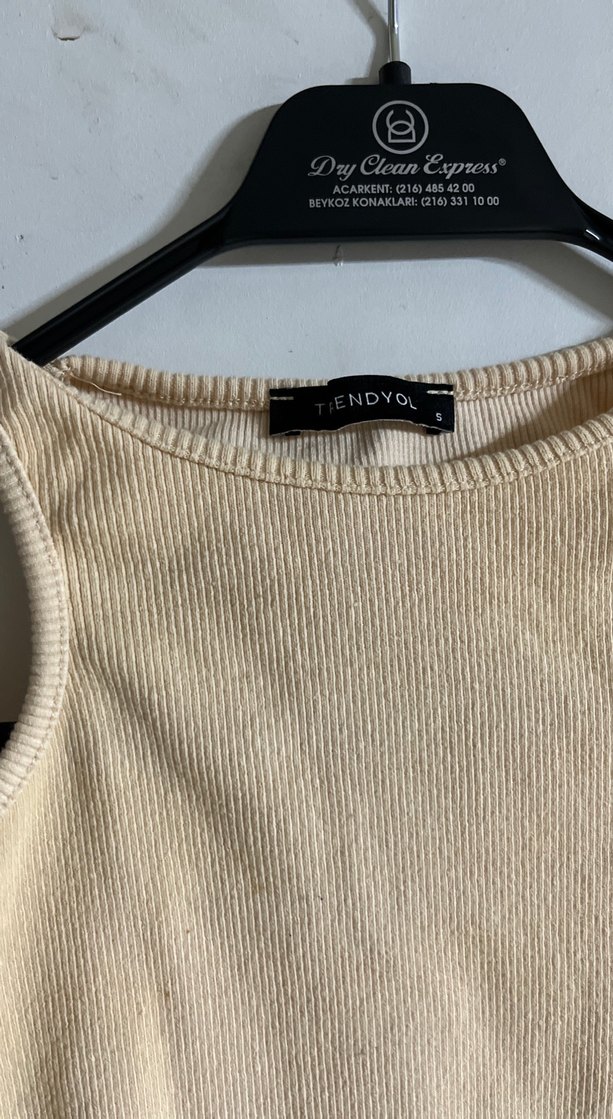 Bej Kolsuz Fitted Midi Kadın Atlet - Görsel 2