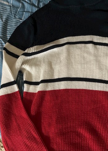 Kadın Renk Bloklu Balıkçı Yaka Triko - Görsel 3