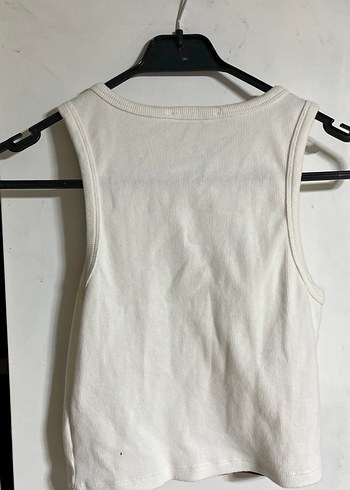 Çiçek Baskılı Beyaz Kadın Atlet - Görsel 4