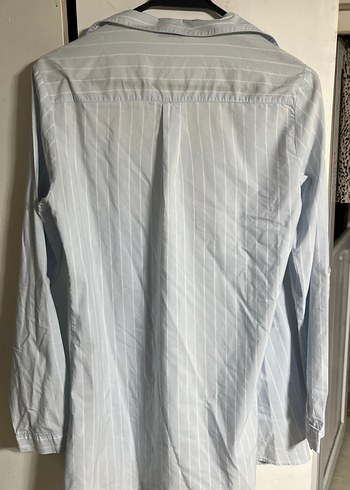 Düğmeli Beyaz Kadın Keten Gömlek - Görsel 3