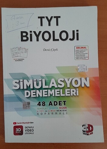 Beden Renk 3d yayınları tyt fen branş denemeleri