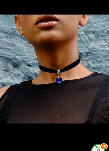 Kalpli Kadife Choker 