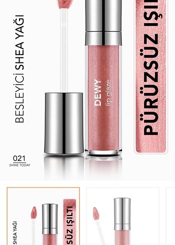Flormar Dewy Lipglaze 021 Shine Today - Pembe Parlak gloss