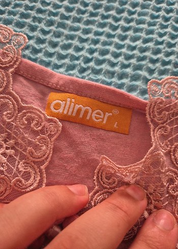 l Beden Dantel Detaylı Pembe Bohem Kadın Atlet