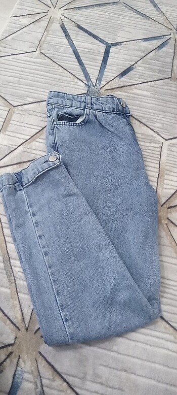 Mavi bol paça pantolon