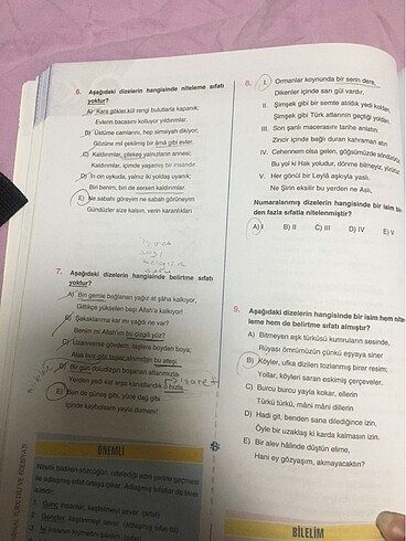Beden bilgi sarmal 9.sınıf edebiyat test kitabı