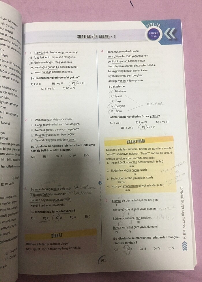 bilgi sarmal 9.sınıf edebiyat test kitabı - Görsel 2