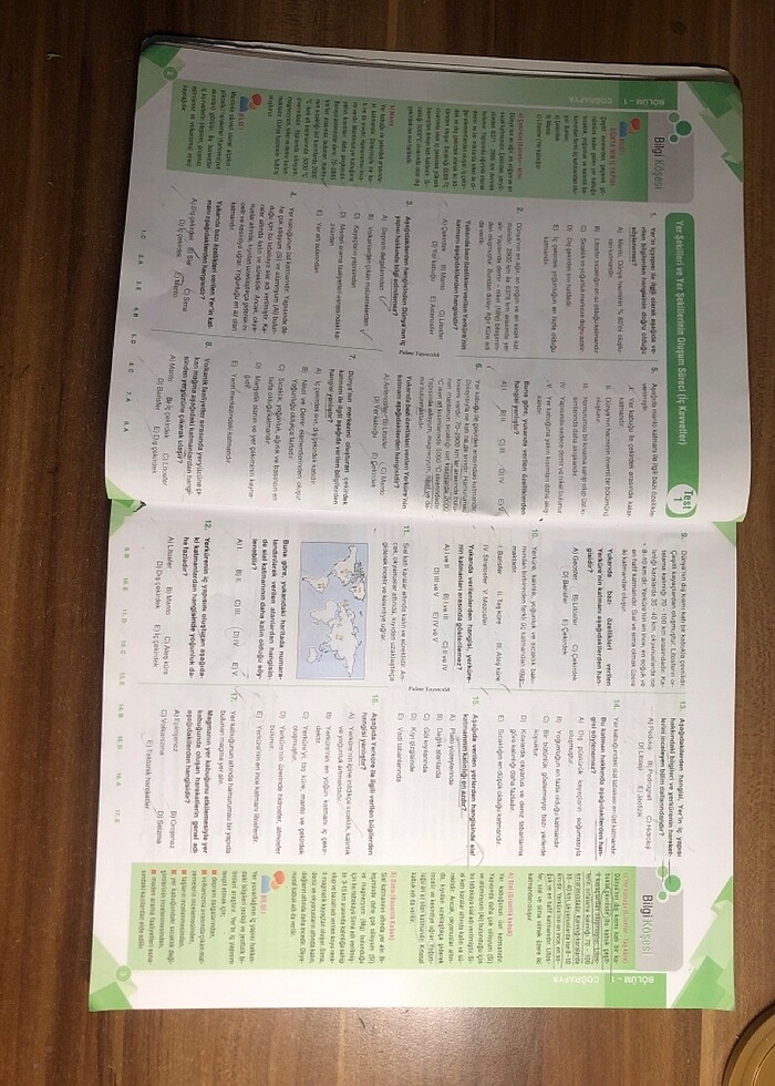 10.sınıf coğrafya test kitabı - Görsel 3