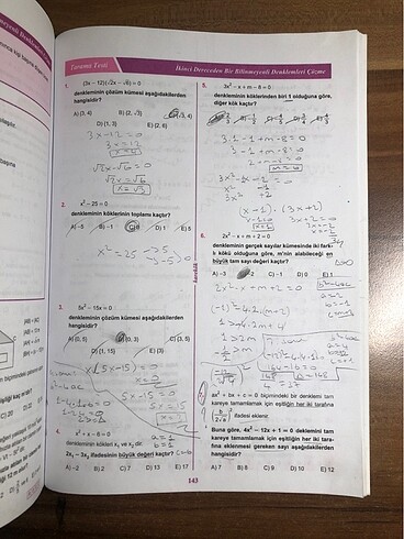 Beden Renk 10.sınıf matematik test kitabı