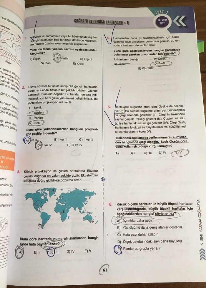 bilgi sarmal 9.sınıf coğrafya test kitabı - Görsel 4
