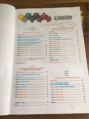 bilgi sarmal 9.sınıf biyoloji test kitabı - Görsel 2