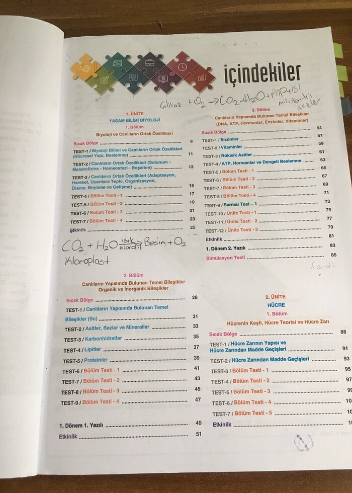 bilgi sarmal 9.sınıf biyoloji test kitabı - Görsel 2