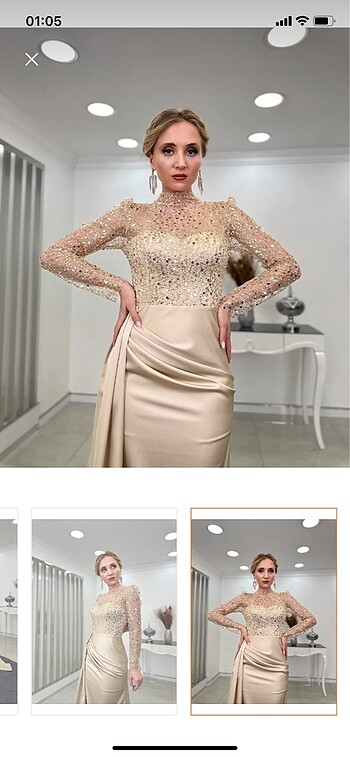 Gold elbise