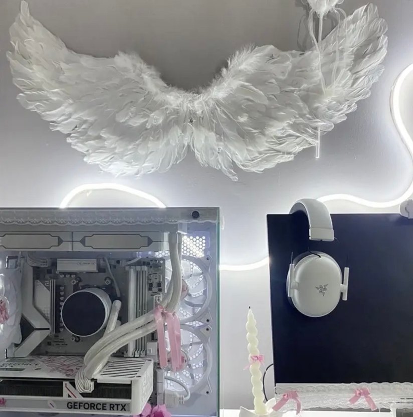 Beyaz Melek Kanadı Cosplay - Görsel 2