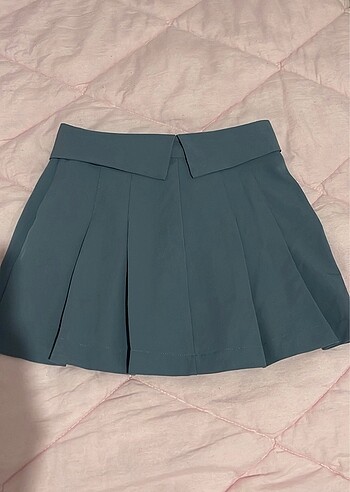 xs Beden Bershka pilili mini etek