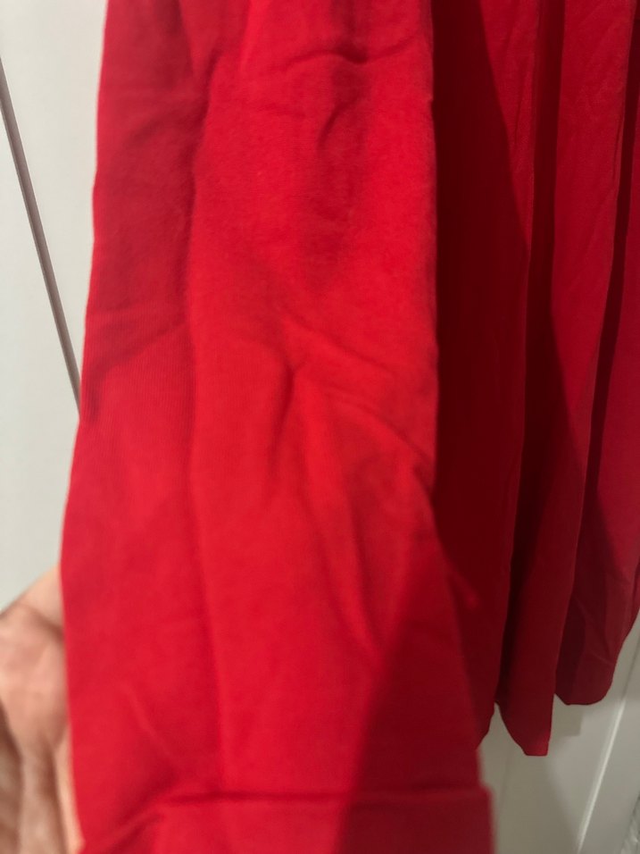 Kırmızı Parlak Midi Kadın Elbisesi - Görsel 2