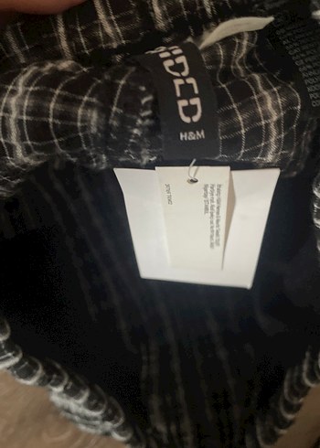 Düğmeli Gri Ekose Kadın Pantolon - Görsel 4