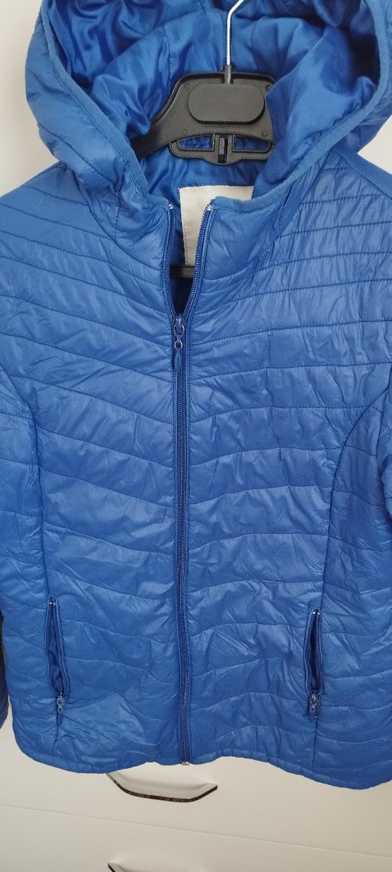 Mavi Fermuarlı Kadın Mont. - Görsel 2