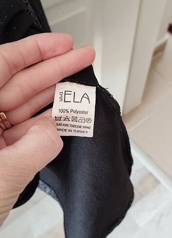 Siyah parlak elbise - Görsel 2