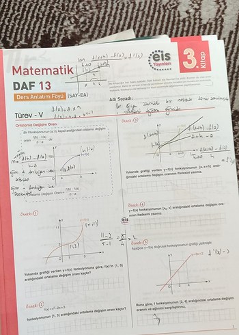 Beden Üniversite Hazırlık Matematik Ders Anlatım Föyü 3. Kitap