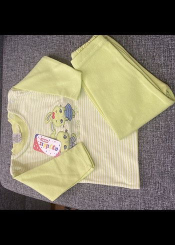 Bebek Yeşil Desenli Uyku Takımı - Görsel 4