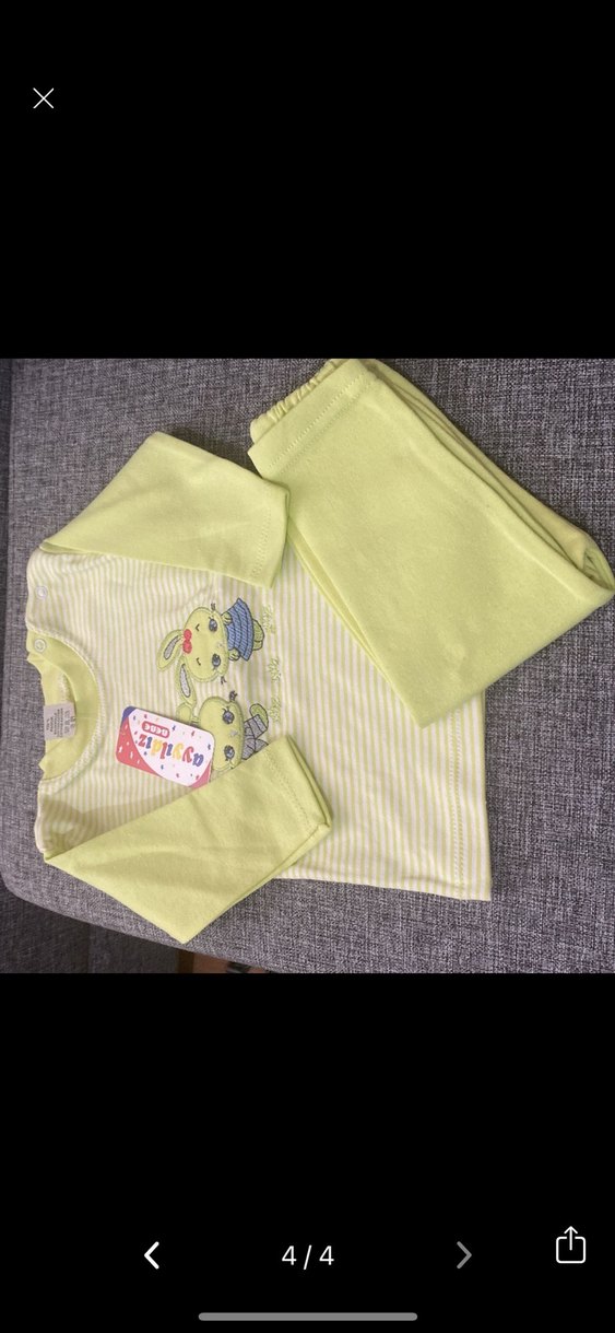 Bebek Yeşil Desenli Uyku Takımı - Görsel 4