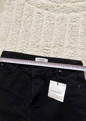 Manuka 1965 Siyah Düz Kesim Denim Pantolon - Görsel 5